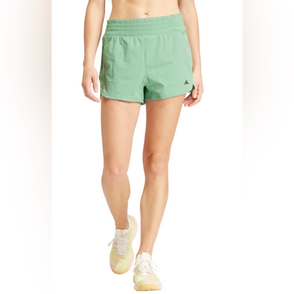 NWT Adidas Pacer Lux Shorts Green S $50